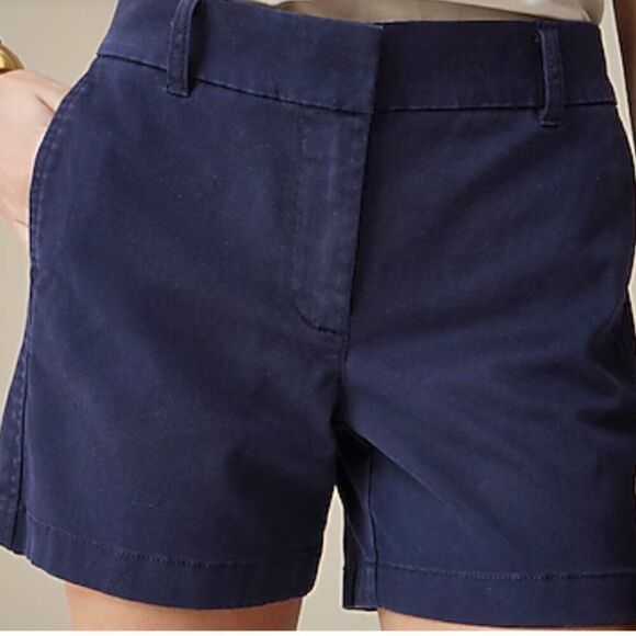 J. Crew Factory 5" cotton chino short Navy NWT - Picture 4 of 9